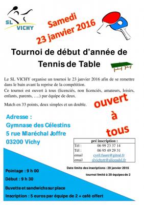 Affiche tournoi ping sl vichy le 14 10 15